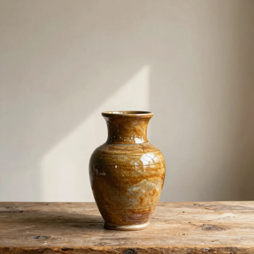 Honeyglaze Stoneware Vase